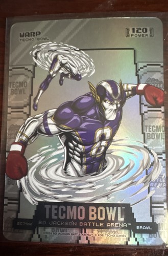 Bo Jackson Battle Arena Tecmo Bowl Warp Silver Coin Battlefoil SC744