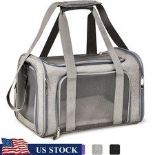 Airline Approved Portable Pet Carrier Foldable Lightweight Travel Bag Durable US