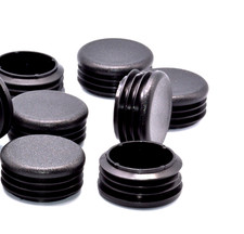 Round Tubing Plugs Black LDPE Snap-In End Caps Steel Tube Inserts Select Size