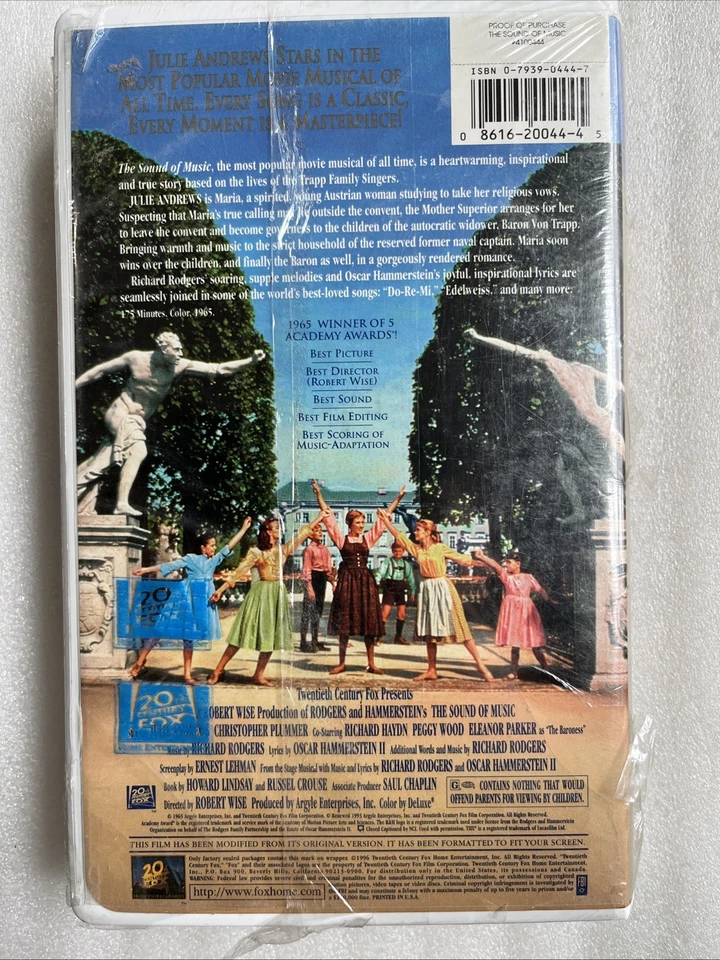 Sound of Music (B) (VHS, THX) NEW SEALED w Fraying - Image 2 of 4