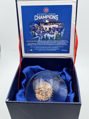 #ad #ad 2016 NLCS Game Used Dirt In Glass Baseball From Dodger Stadium VS Chicago Cubs $179.99