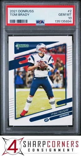 2021 PANINI DONRUSS #2 TOM BRADY PATRIOTS PSA 10