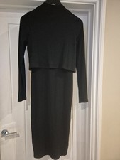 River Isand Women's Black Midi Dress Size 10 Used