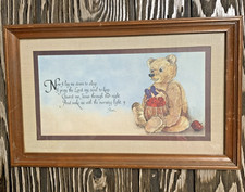 Vtg Home Interior The Childs Prayer Now I Lay Me Down To Sleep Framed Picture