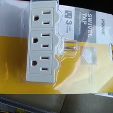 Prime Swivel Tap Plug Multi Outlet - Space Saving Swivel Design - 3 Outlets NEW