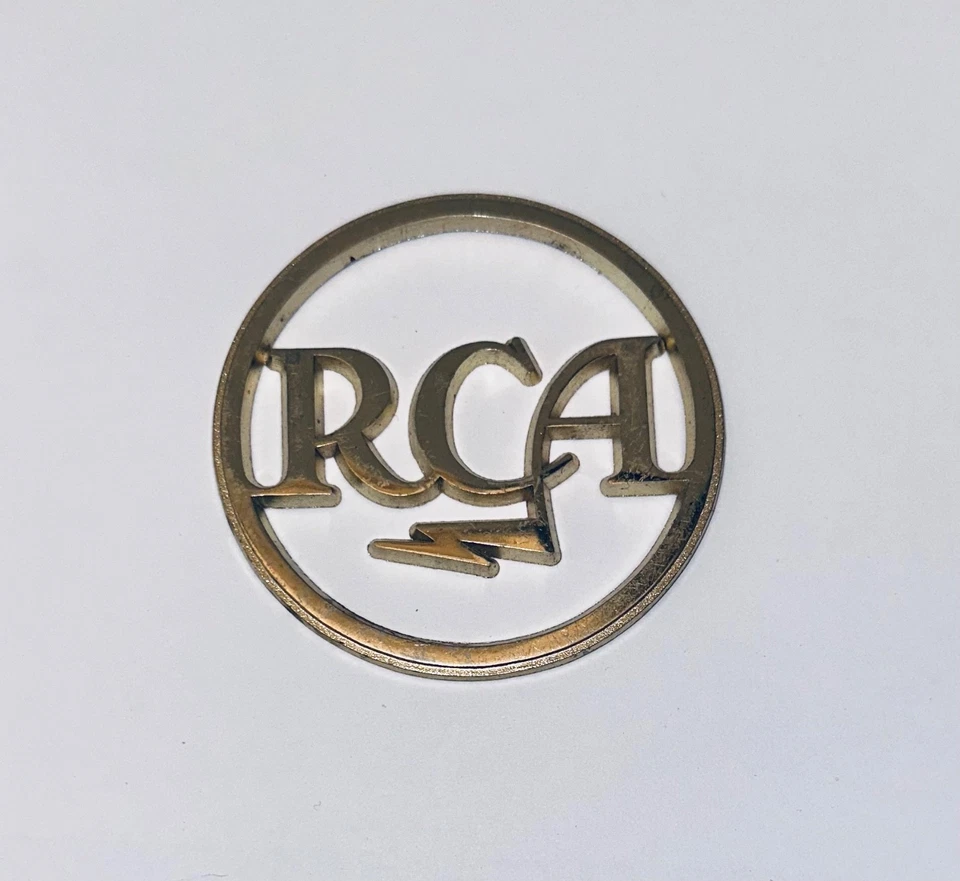 RCA Brass Logo Badge from RCA 501 Transistor Computer Rare Vintage Original 1958 - Image 3 of 4