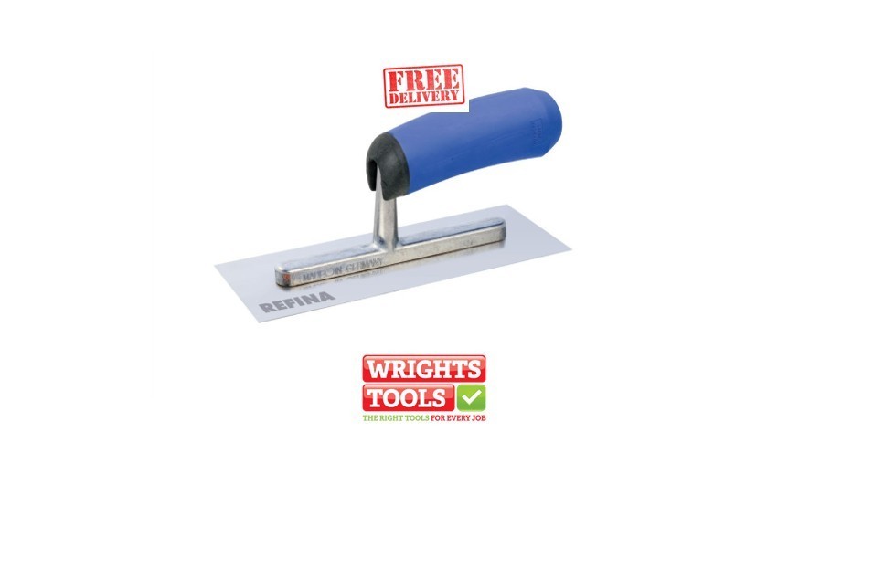 REFINA  Midget Trowel - Square Corners 200MM STAINLESS STEEL !