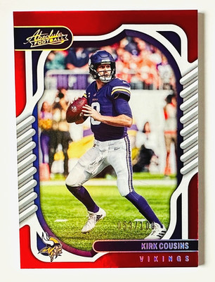 2022 Panini Absolute Kirk Cousins RED FOIL Parallel Card SP #/100 Vikings Star!