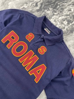 kappa ASローマ ポロシャツ Vintage Kappa AS Roma Football Soccer Polo Shirt Men Size M Blue