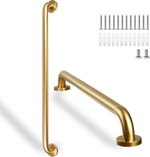 Shower Grab Bar, 2 Pack 32 Inch Gold Bathroom Safety Bar, 1.25" Diameter 304 Sta