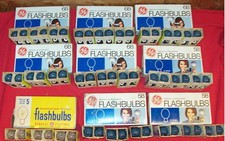 Big Lot 108 Vintage Flashbulbs GE 6B 5B Blue Clear Camera Photo Kodak Polaroid