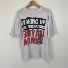 Bryan Adams Waking Up The Neighbours 1991 Tour T Shirt Vintage White XL Women’s