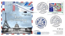 CO-RET65: FDC France "40 ans 1er vol Concorde Paris - Washington 1976-2016"