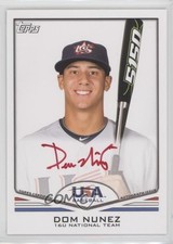 2011 Topps USA Baseball Team Red Ink 27/99 Dom Nunez #USA-A34 Auto 1u6