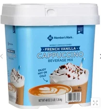 FRENCH VANILLA CAPPUCCINO MIX 48 OZ MEMBERS MARK BRAND NEW EXP 12/2026