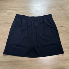 D&Co Beach Skort Women’s Black Sz 16 Activewear With Pockets