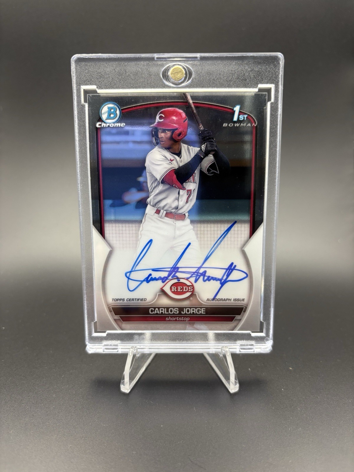 Topps 2023 Bowman Carlos Jorge Rookie Autograph CPA-CJ Reds Chrome Prospect