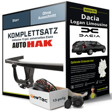 Anhängerkupplung starr für DACIA Logan Limousine +E-Satz Set NEU