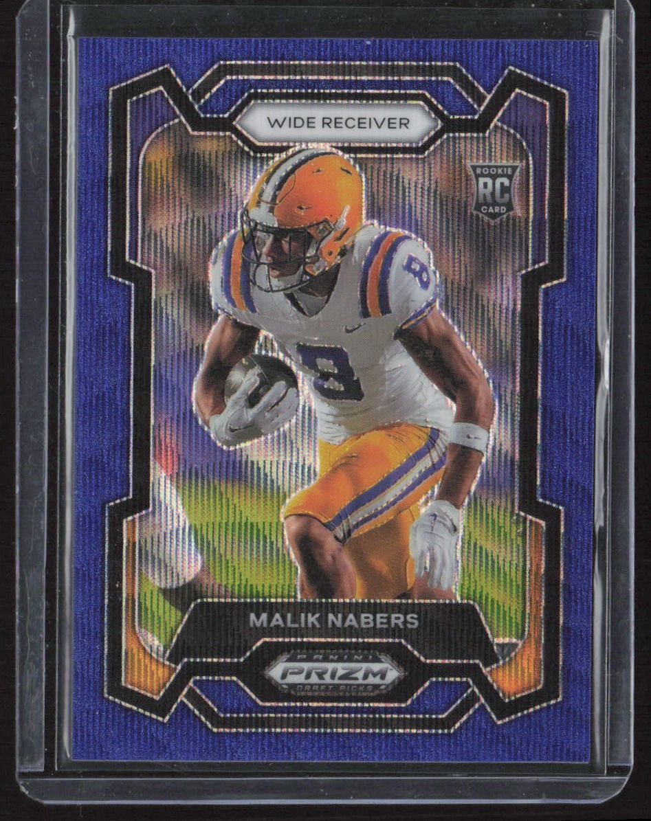 2024 Panini Prizm Draft Picks #109 Malik Nabers Blue Wave #/249