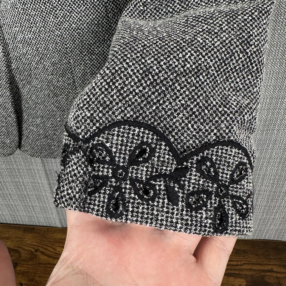 Le костюм комплект женщин 12 черный белый отверстие кружева манжеты Blazer карандаш юбка работы сплетенный - Изображение 3 из 4