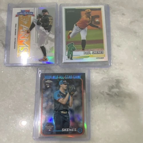 Panini Topps Rookie Paul Skenes Pirates 2024 MLB 3 Card Lot