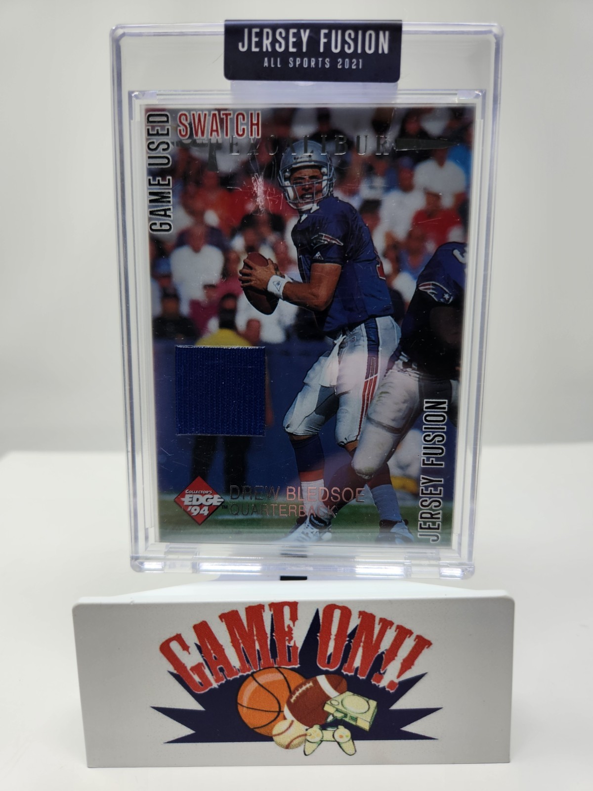 1994 Collector's Edge Excalibur #45 Drew Bledsoe Jersey Fusion Game-Used Patch