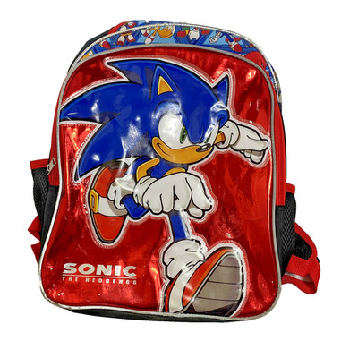 Sonic the Hedgehog Kids Backpack 17'' Video Game School Bag Sega Character