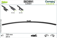 Valeo 583991 Wiper Blade for Audi, Citroën, Ford, Jaguar, Man, Mercedes-Benz, Opel, Peu