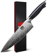 Chef Knife in Powder Steel, Japanese Kitchen Knife 8 Inch, Ultra Sharp Chef's...