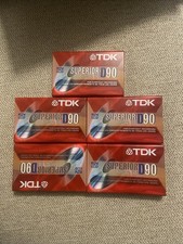 5 Pack TDK Superior Normal Bias 90min Audio Cassette D90 