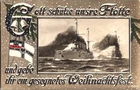 WW1 WWI Imperial German Germany Army Military Postcard Navy Naval Ship Christmas