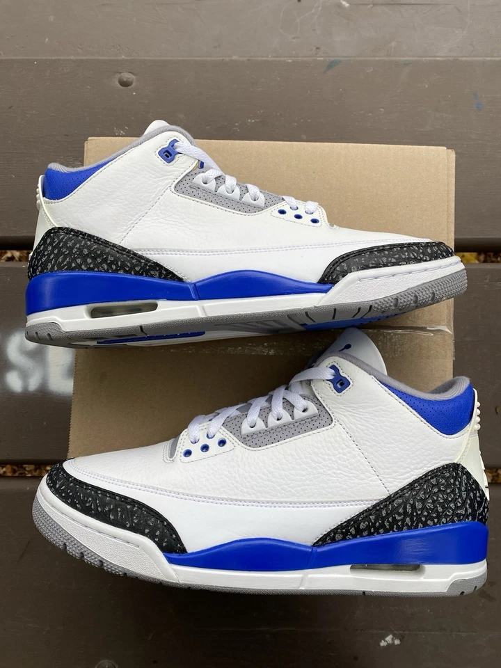 Nike Air Jordan Retro 3 Racer Azul CT8532145 Talla 11 Hombre Foto 3 de 4
