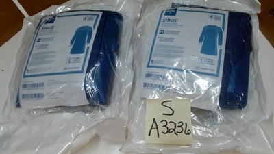 LEVEL 4 MEDLINE SIRUS SURGICAL GOWN SIZE LARGE ( DYNJP22015) ( LOT OF 2)