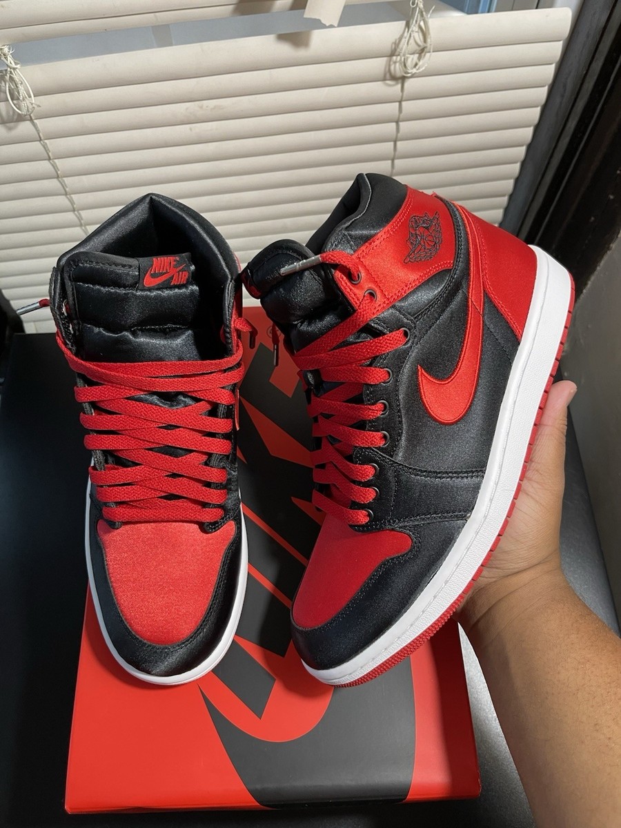 Air Jordan 1 Retro OG 2023 High Satin Bred Size 9 M / 10.5 W Worn
