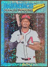 2026 Topps Heritage Geraldo Perdomo #216 Chrome Aqua Sparkle