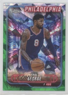 2024-25 Topps Chrome Sapphire Green 33/99 Paul George #135 3hd