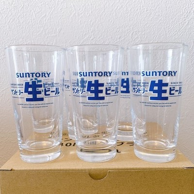 2 Suntory Beer Mug & 2 Suntory Beer Glasses