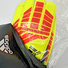 New Adidas Soccer Predator Training Positive Cut Gloves Sz 9 Yellow & Orange