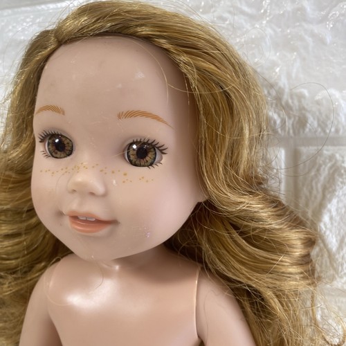 American Girl Willa Wellie Wishers Strawberry Blonde Freckles Nude Doll 14” - Picture 3 of 8