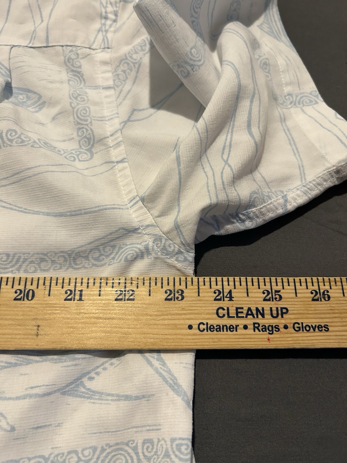 Quiksilver Shirt Mens Large White Reef Point Waterman Fish Waves Button Up image 4