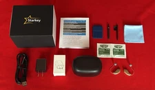 2 STARKEY OMEGA AI 16 mRIC R RECHARGEABLE WITH CHARGER - GREAT HA TECHNOLOGY