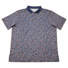 Under Armour UA Matchplay Printed Polo Shirt Mens 2XL New Floral Navy UPF 40