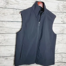 St John's Bay Black Windbreaker Vest Size Medium 