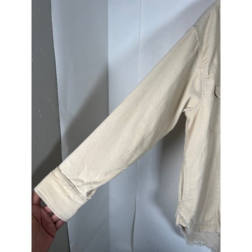 Aerie Offline Cord Quarter Zip Pullover Shacket M Taschen ausgefranster Saum Top - Bild 9 von 12