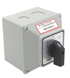 KEYMOO Rotary Changeover Switch 2 phase, 8 terminal, ON-OFF-ON, Exterior Box