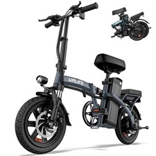 URLIFE 14"Folding Electric Bike for Adults,500W Peak Motor Ebike, 40 Miles Long