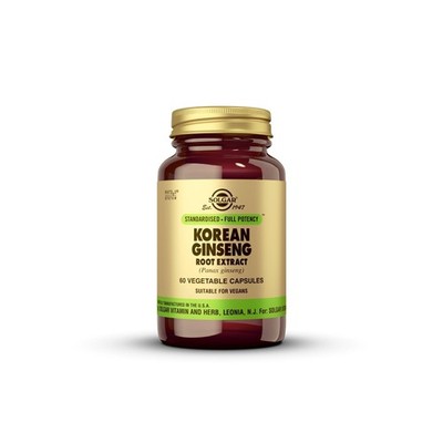 Solgar Korean Ginseng Root Extract, 60 Count (Pack of 1), Standard Packaging