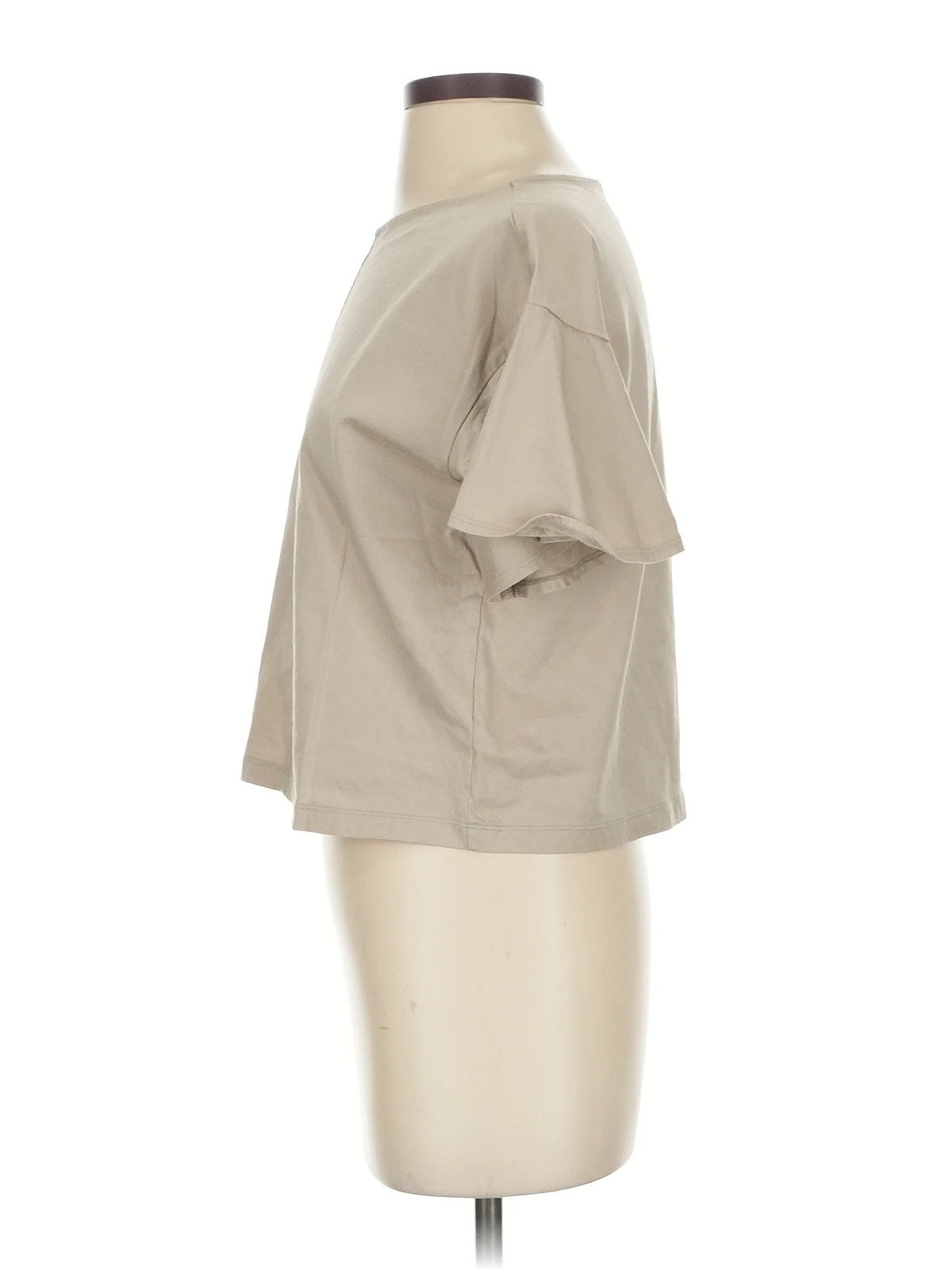 Uniqlo Women Brown Short Sleeve Top XS thumbnail 4