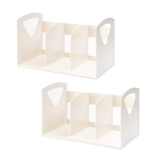 2 Pack Desk Book Shelves Small Desktop Bookshelf F Magazine Holder for Home S...