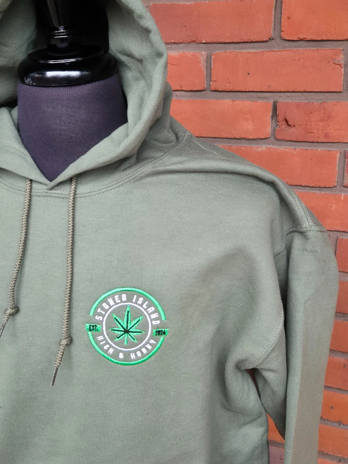 STONE ISLAND Felpa con cappuccio Stoned Island High 'N' Horny verde militare